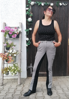 Jodhpur-Trousers Cargo Design in grey-black New!